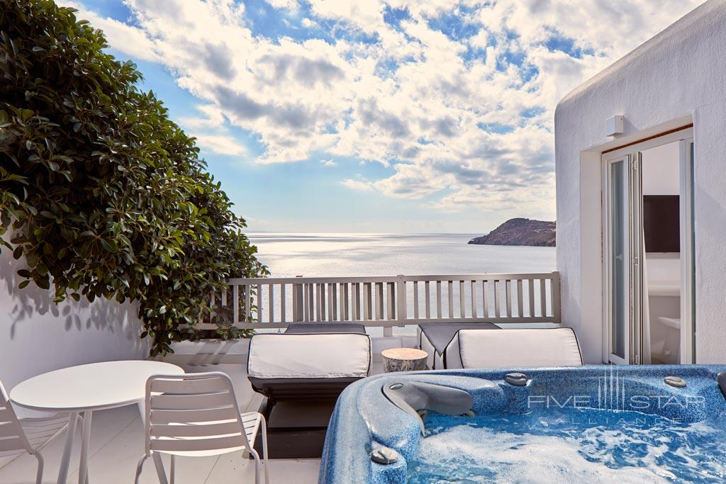 Premium Jacuzzi Suite at Royal Myconian Resort and Thalasso Spa, Mykonos, Greece