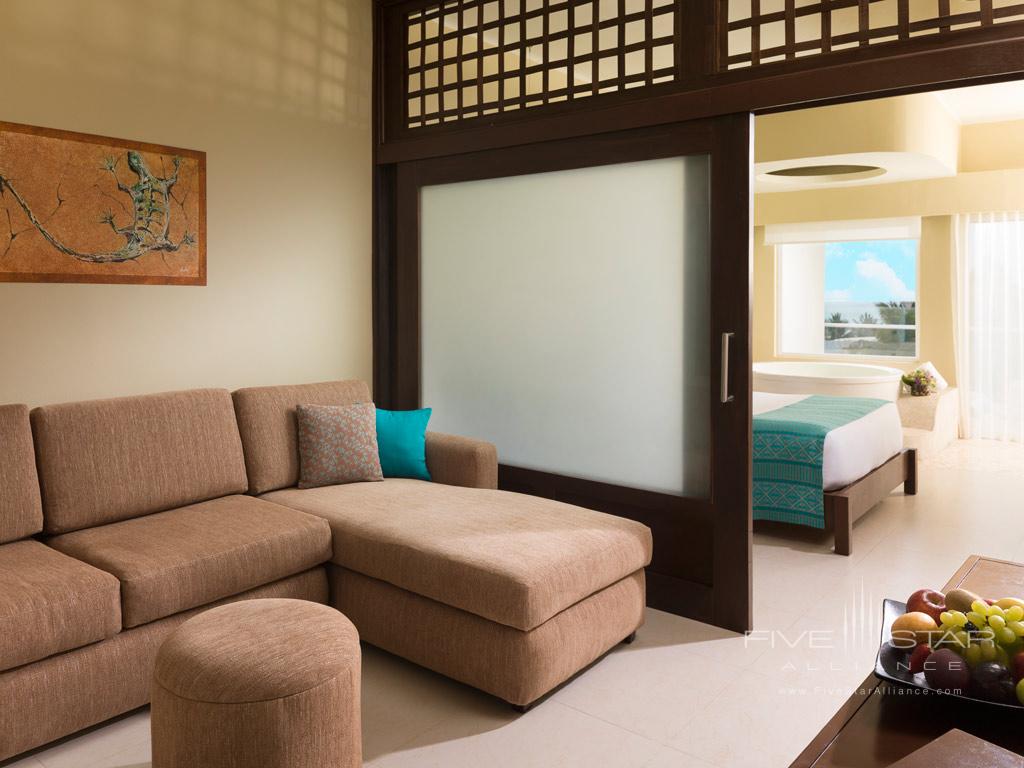 Family Jacuzzi Suite Living Room at Azul Sensatori Hotel, Bahia Petempich, QR, Mexico
