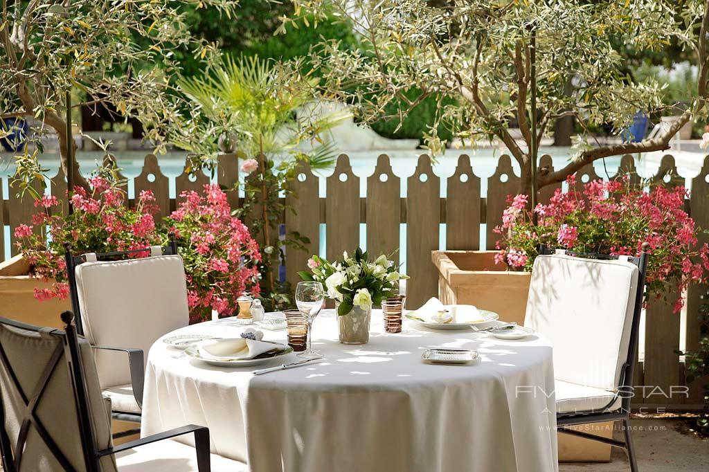 Terrace Dine at Oustau De Baumaniere, Les Baux de Provence, France