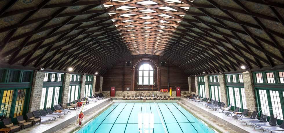 Indoor Pool at Fairmont Le Chateau Montebello, Montebello, PQ, Canada