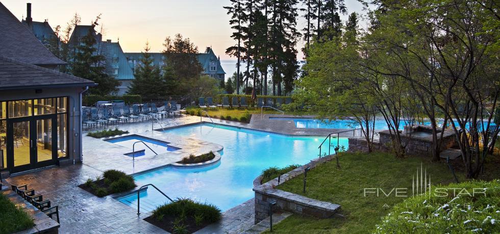 Outdoor Pool at Fairmont Le Manoir Richelieu, Charlevoix, PQ, Canada