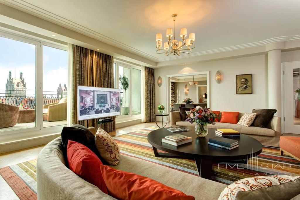Monforte Suite Living Room at The Charles Hotel Munich, Germany