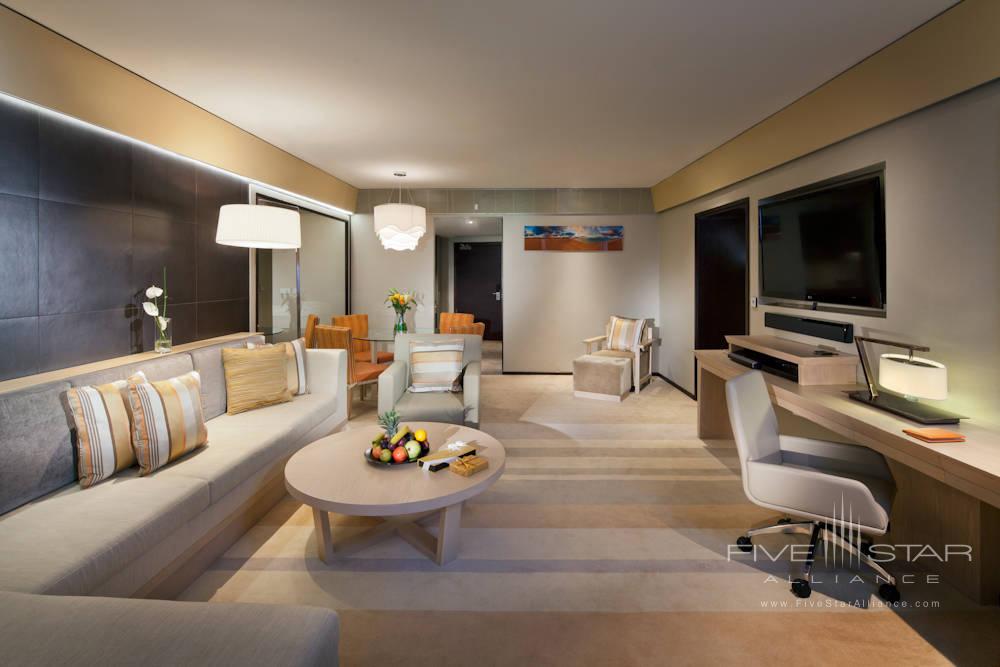 Family Garden Suite Living Room at Jumeirah Port Soller Hotel and Spa, Mallorca, Spain