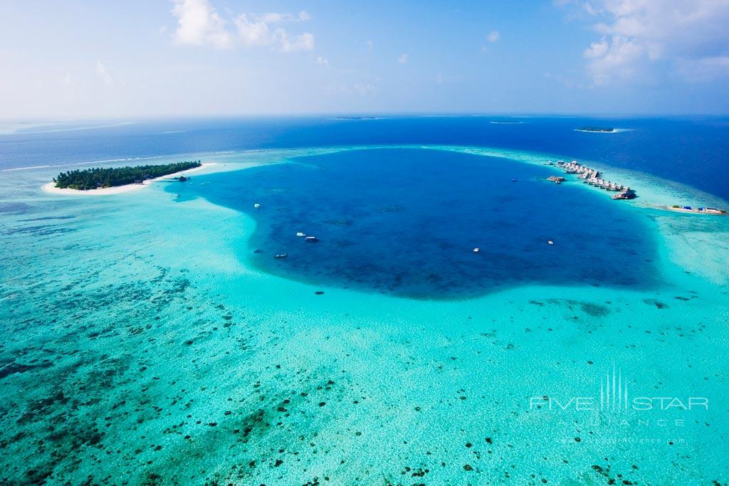 Aerial View of Angsana Velavaru, South Nilandhe Atoll (Dhaalu Atoll), Maldives