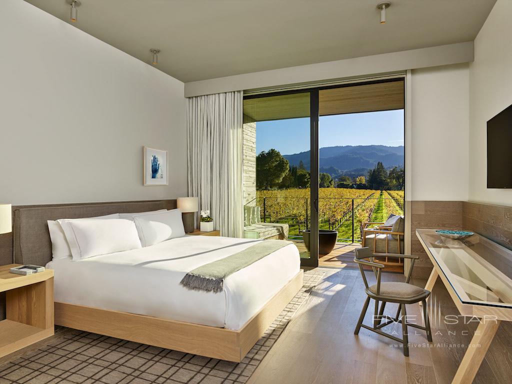 Deluxe Vineyard View King Guest Room at Las Alcobas Napa Valley, St. Helena, CA