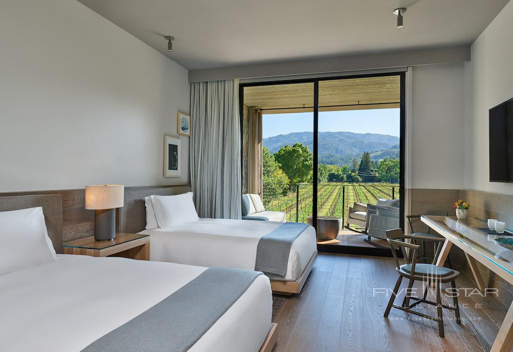 Deluxe Vineyard View Double Queen Guest Room at Las Alcobas Napa Valley, St. Helena, CA