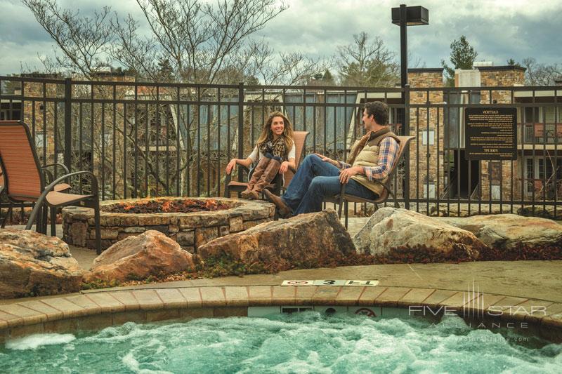 Fire Pit and Hot Tub at The Residences at Biltmore, Asheville, NC