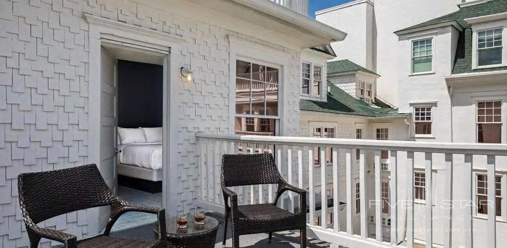 Queen Guest Room Balcony at The Partridge Inn, Augusta, GA