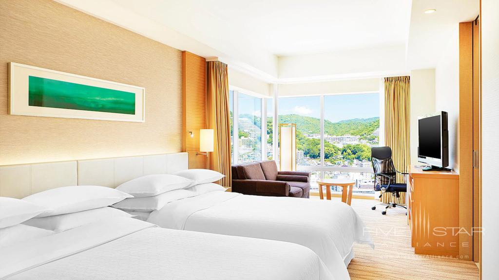 Corner Twin Guest Room at Sheraton Grand Hiroshima, Japan