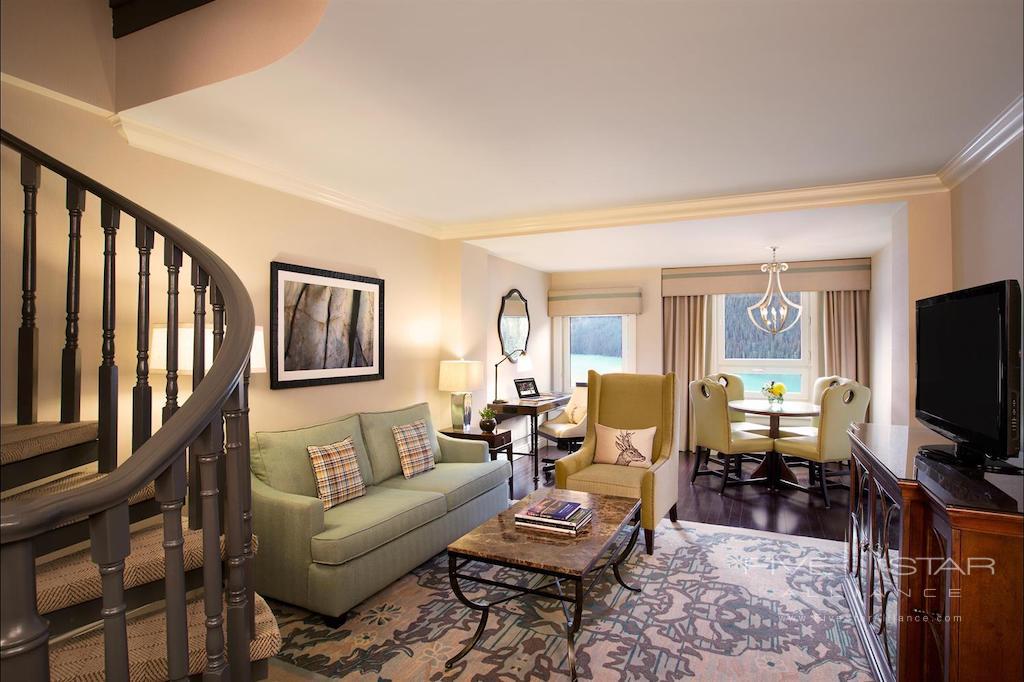 Glacier Suite Living Room at Fairmont Chateau Lake Louise