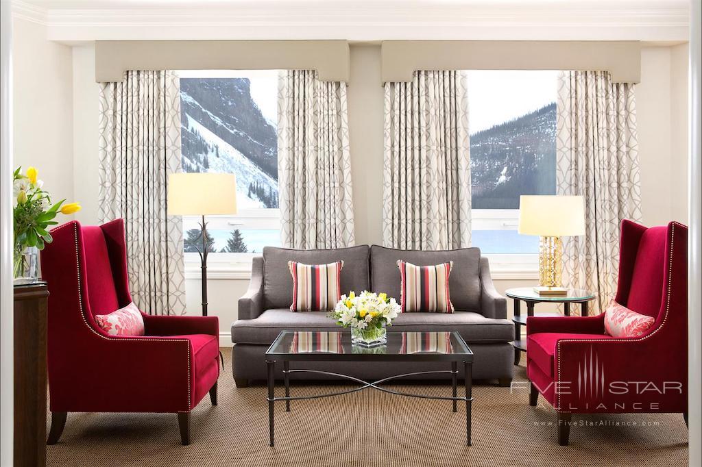 Suite view at Fairmont Chateau Lake Louise, Canada
