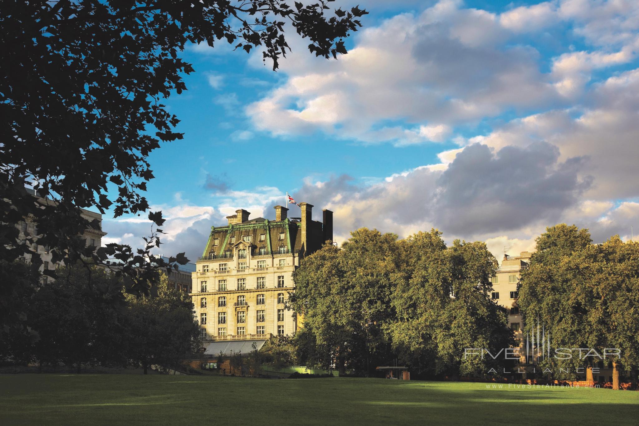 Ritz London Hotel view from Green Park