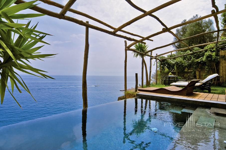 Honeymoon Suite Chalet exterior view at the Santa Caterina Hotel on the Amalfi Coast