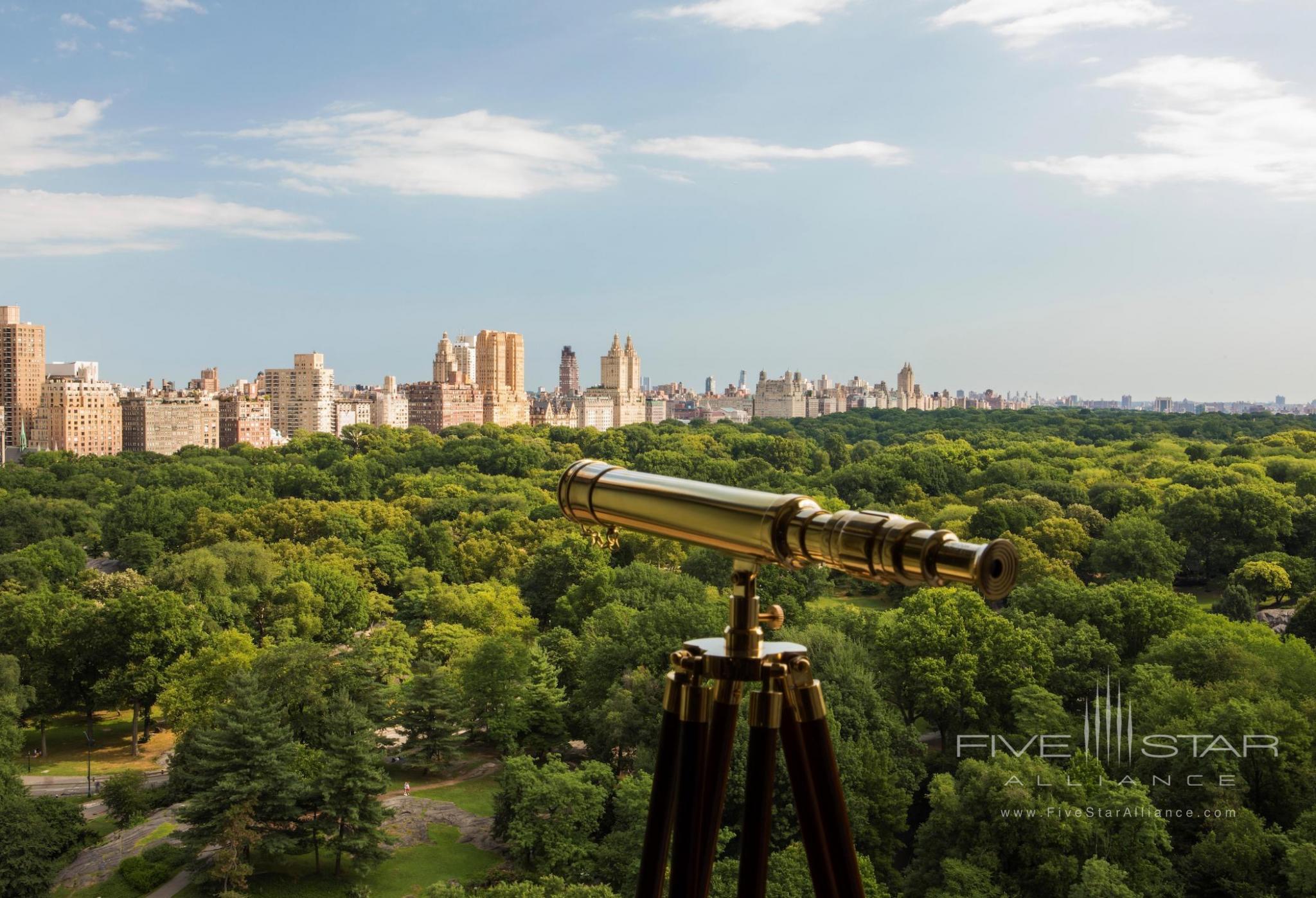 The Ritz-Carlton New York Central Park telescope view of Central Park