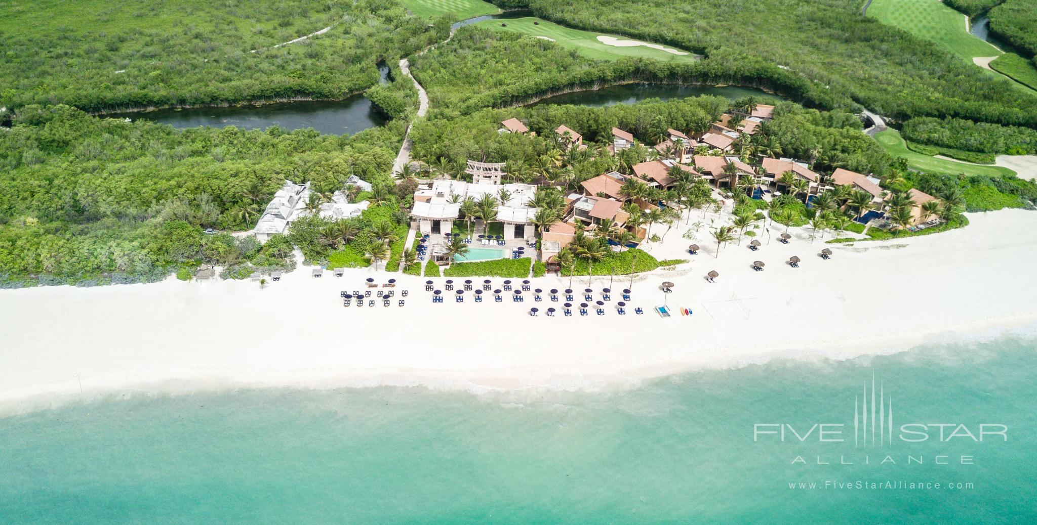 Banyan Tree Mayakoba Aerial Beach View