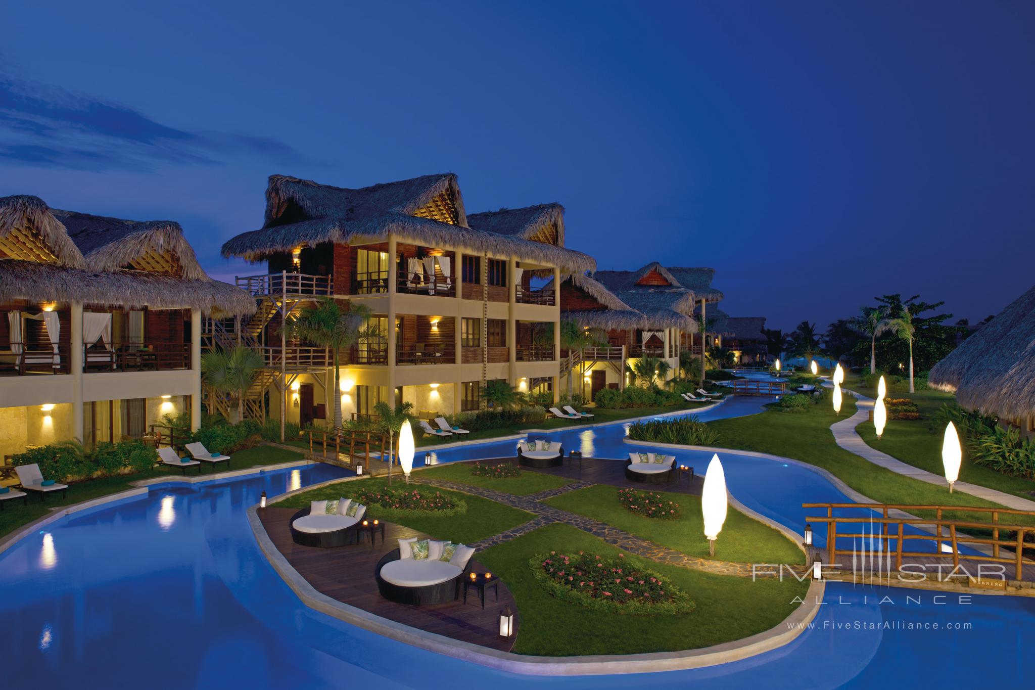 Zoetry Agua Punta Cana Pool at Night