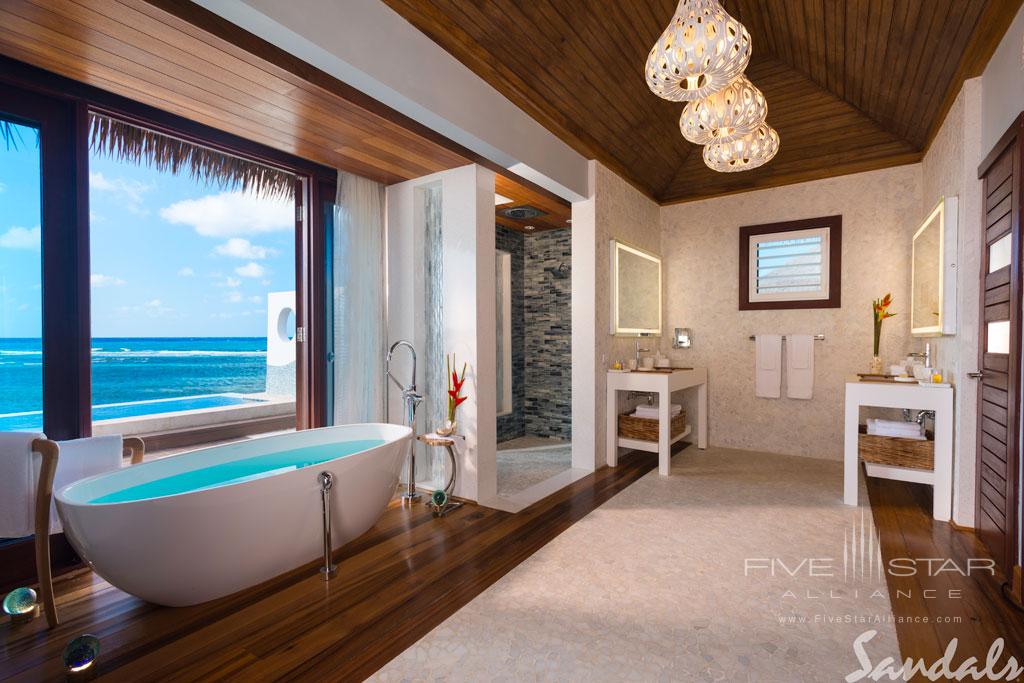 Overwater Villa Bath at Sandals Royal Caribbean, Montego Bay, St. James, Jamaica
