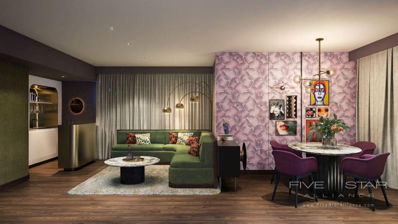 Rock Star Suite Lounge at Ovolo the Valley, Brisbane, Queensland, Australia