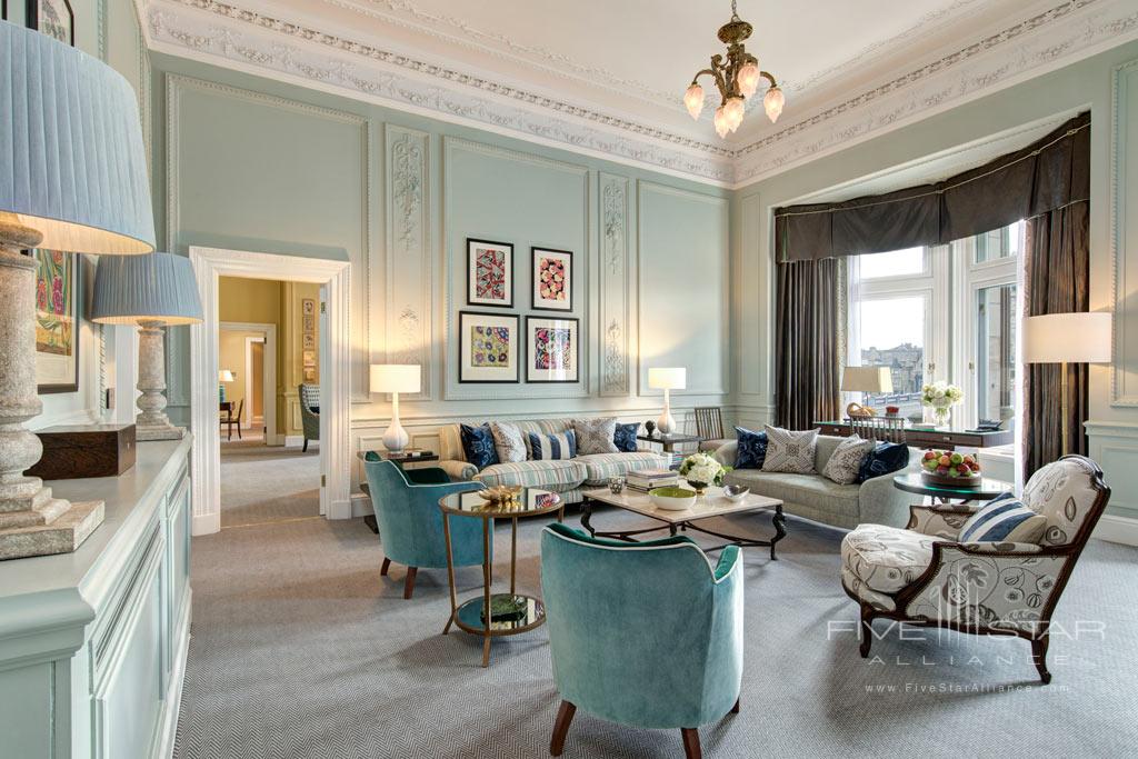 Suite Living at Rocco Forte Balmoral Hotel, Edinburgh, Scotland, United Kingdom