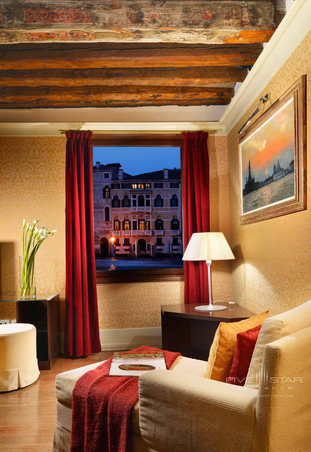 Junior Suite with Grand Canal Views at Hotel Palazzo Giovanelli and Gran Canal, Venice, Italy