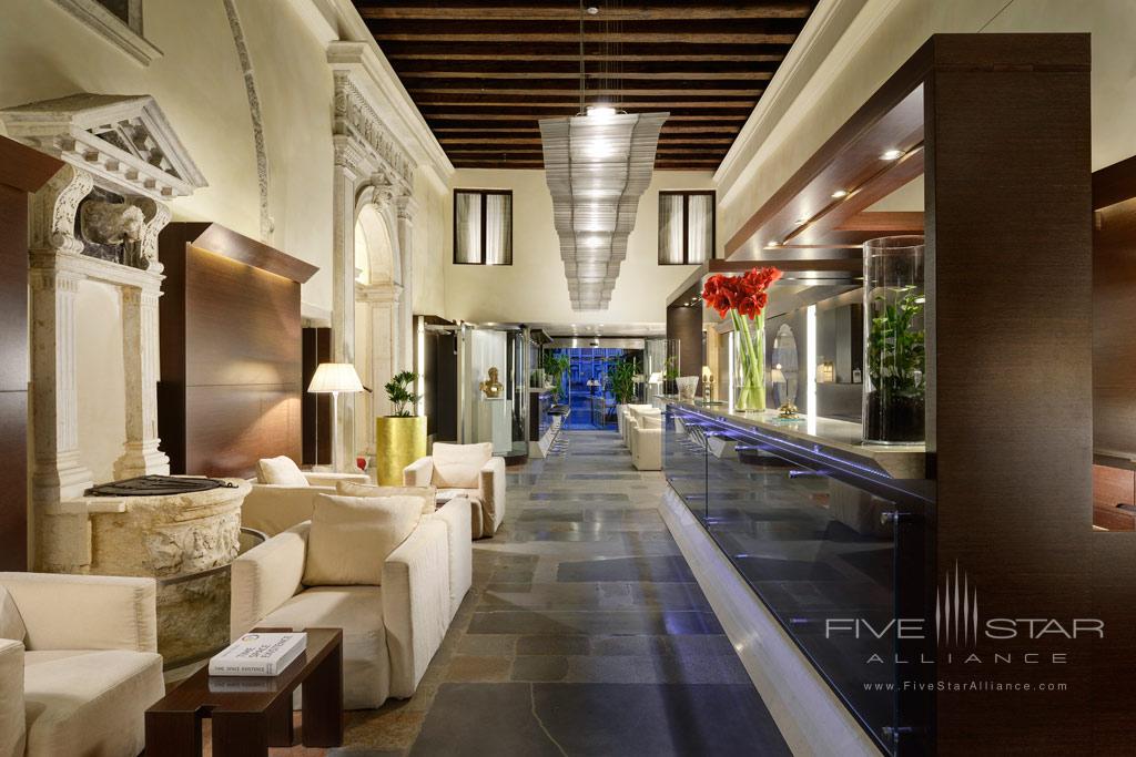Hall Entrance at Hotel Palazzo Giovanelli and Gran Canal, Venice, Italy