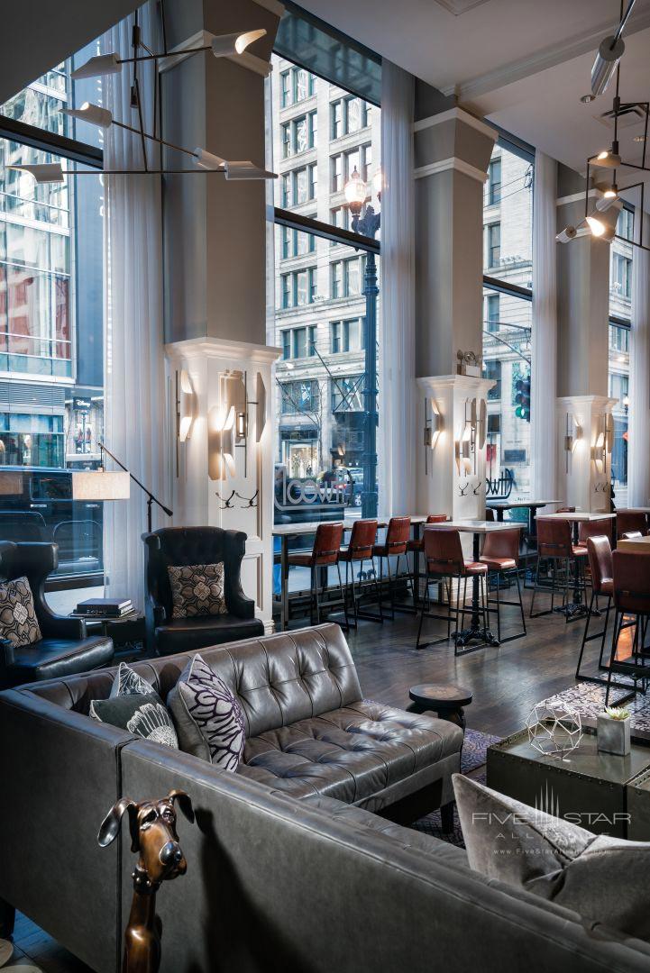 Lobby and Lounge at Staypineapple Chicago, The Loop, Chicago, United States
