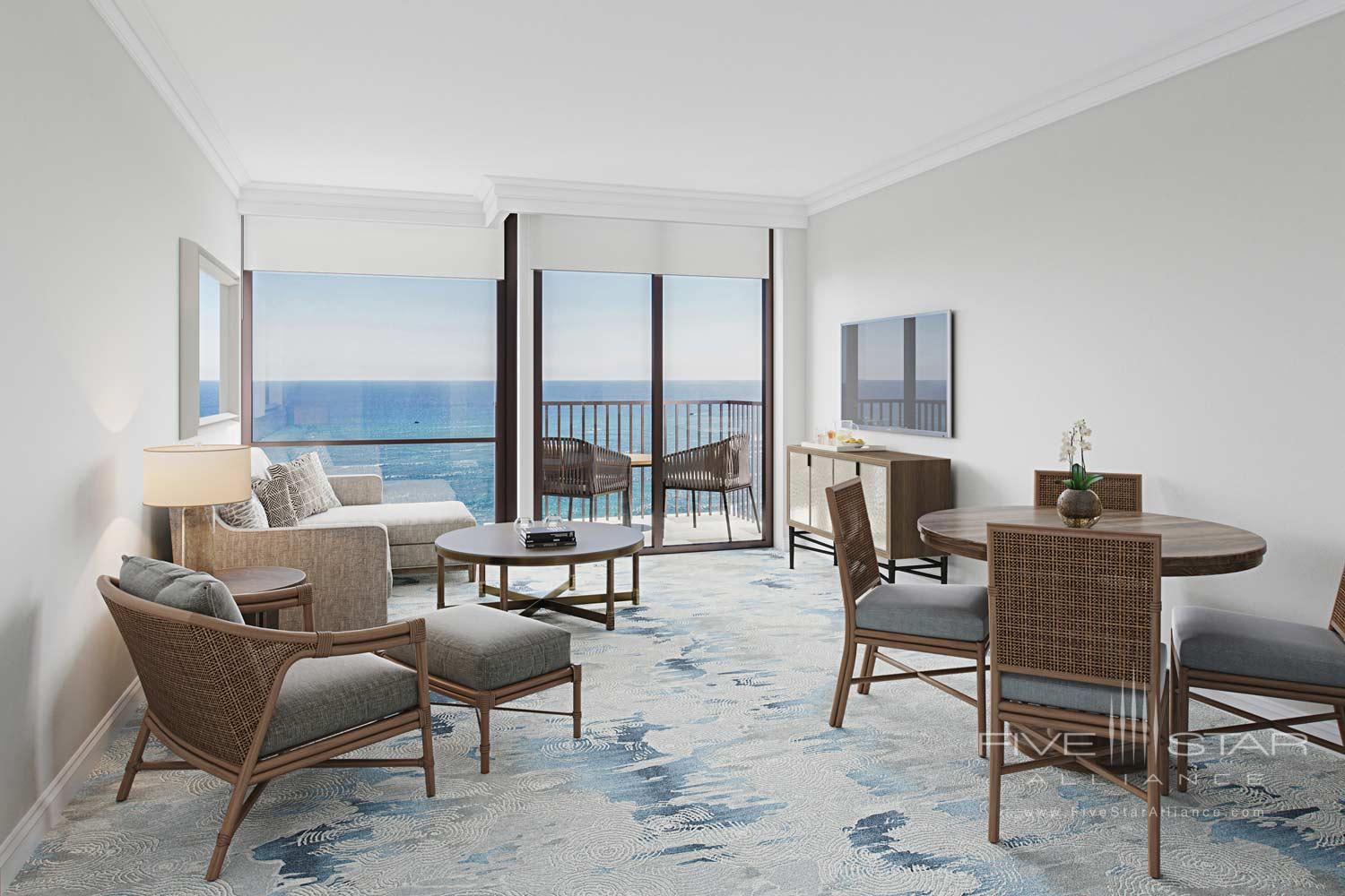 Ocean Suite Living Room at Halepuna Waikiki, Honolulu, United States