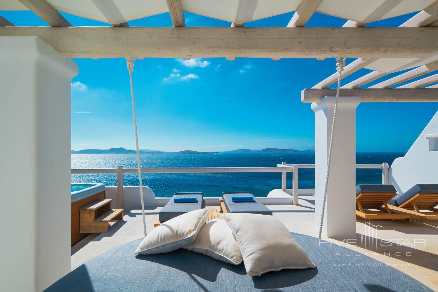 Executive Suite Terrace at Mykonos Grand Hotel and Resort, Greece