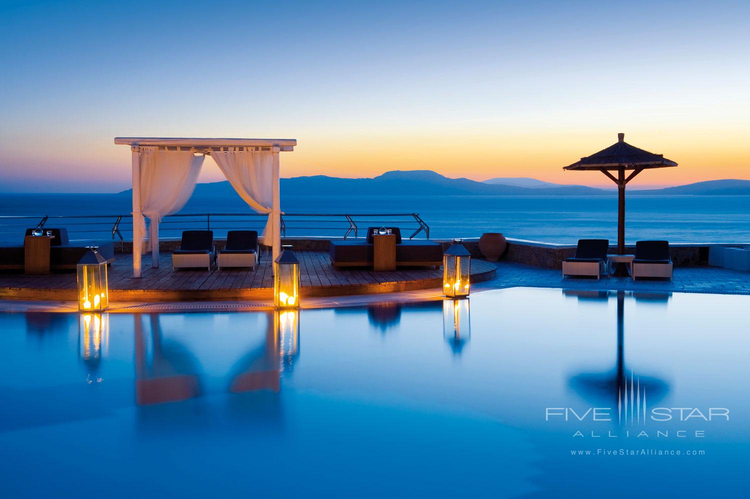 Sunset Pool Views at Mykonos Grand Hotel and Resort, Greece