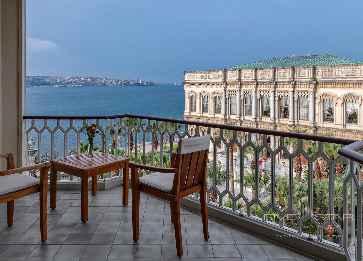 View of Superior Bosphorus View Balconay at Ciragan Palace Kempinski Istanbul