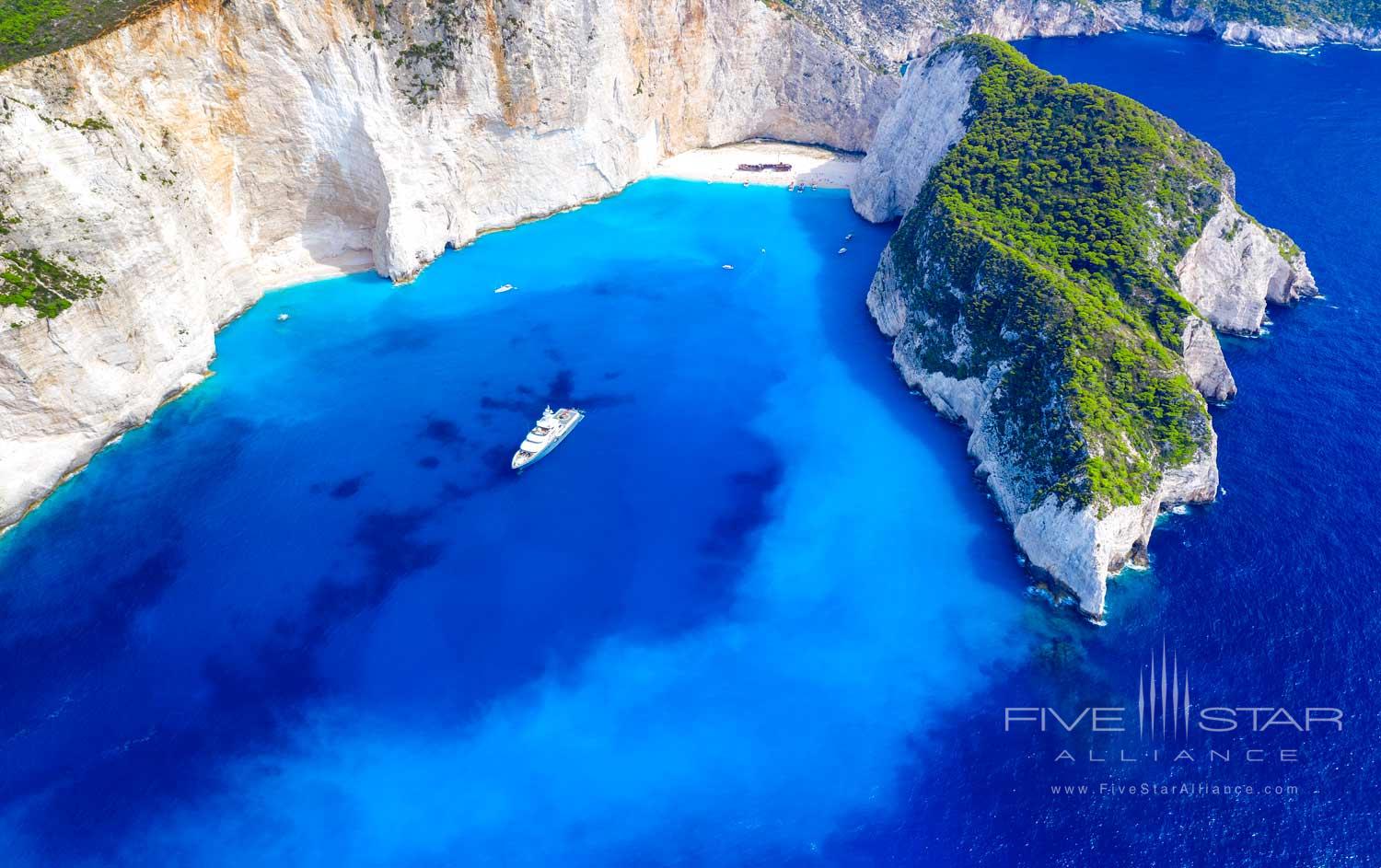 The Shipwrech Beach is within easy reach of Porto Zante Villas and Spa