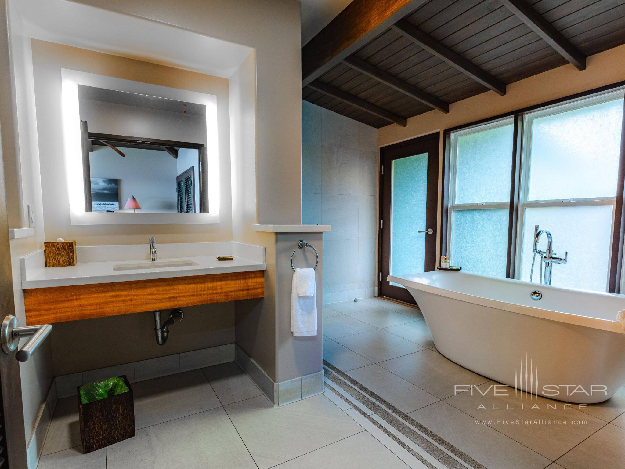 Hana-Maui Oceanfront Bungalow Bathroom