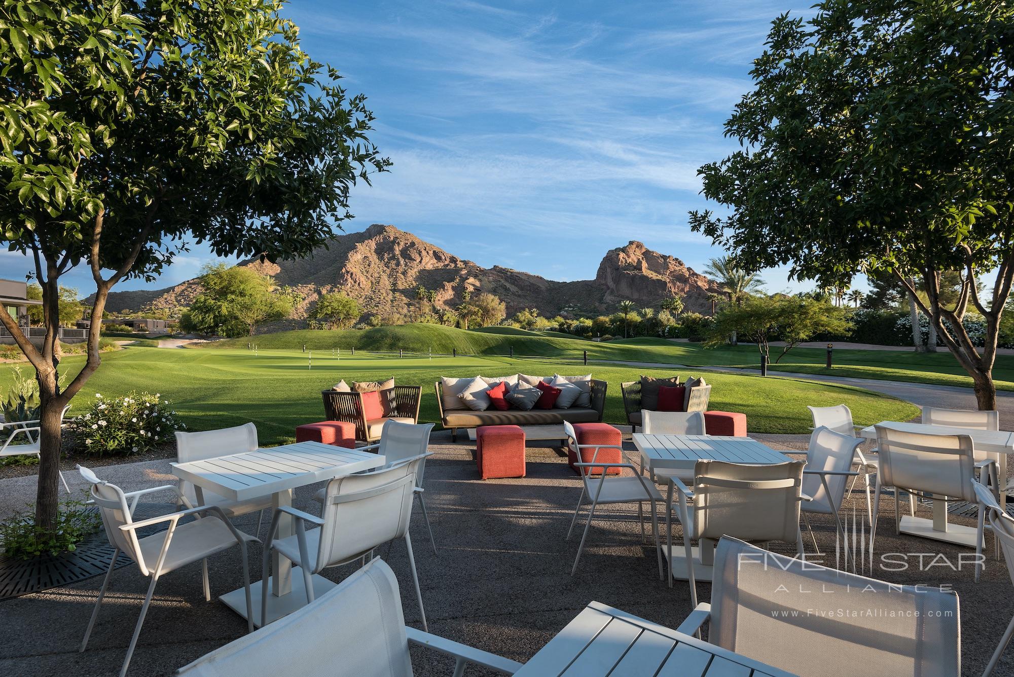Mountain Shadows Resort Scottsdale Rusty's with a Camelback Mountain View