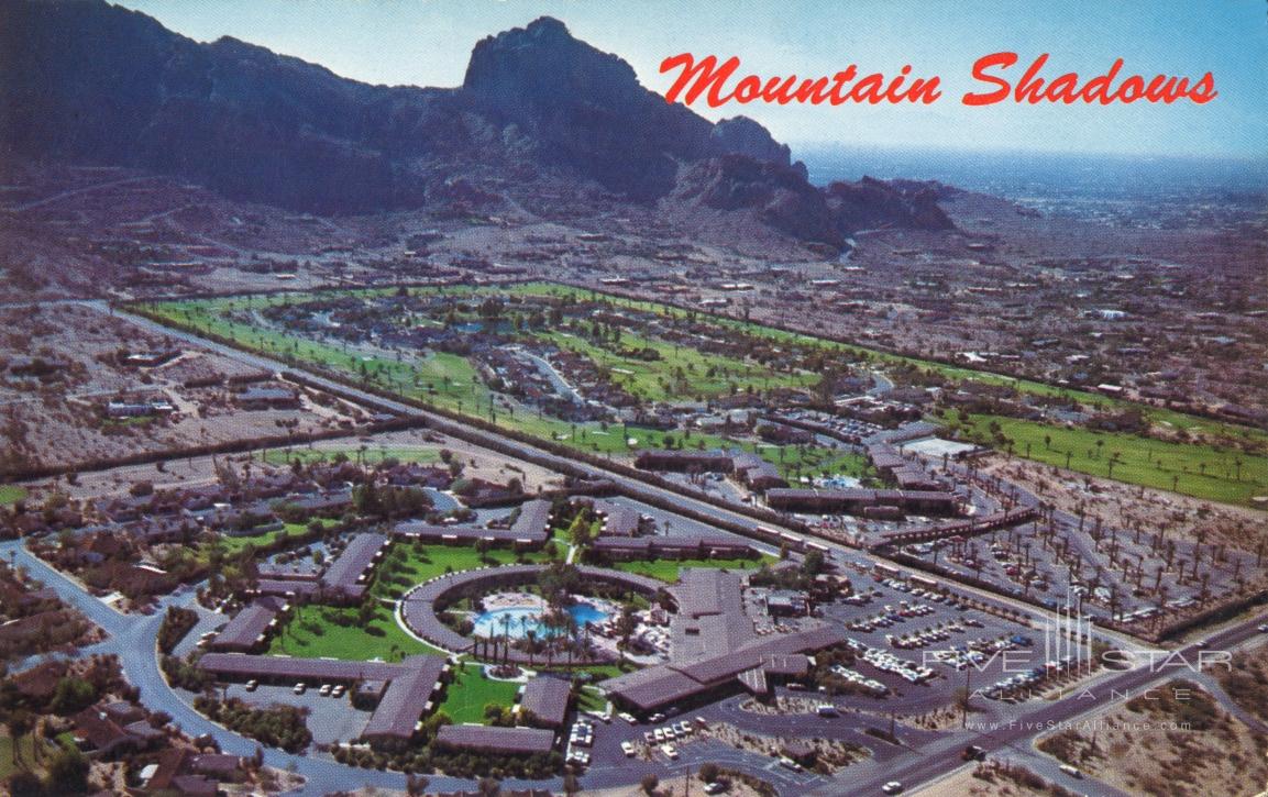 Historic Aerial of Mountain Shadows Resort Scottsdale