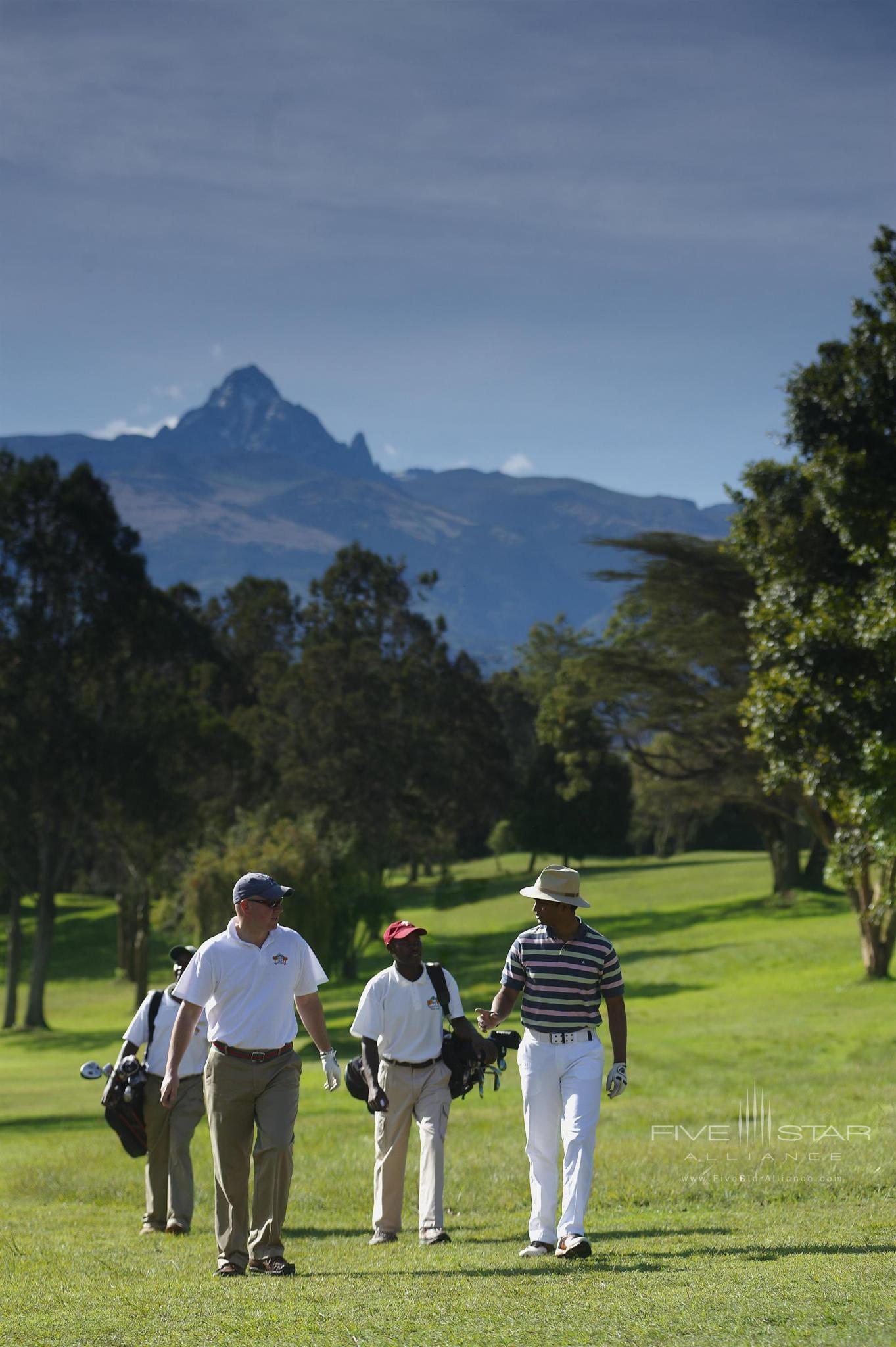 Golfing with a view of Mt. Kenya