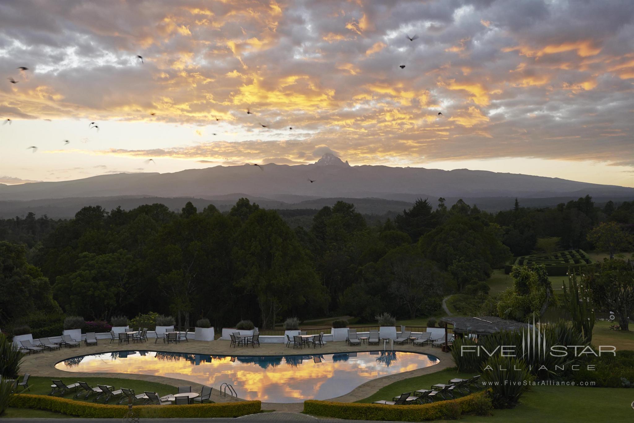 Swimming Pool with View of Mt. Kenya