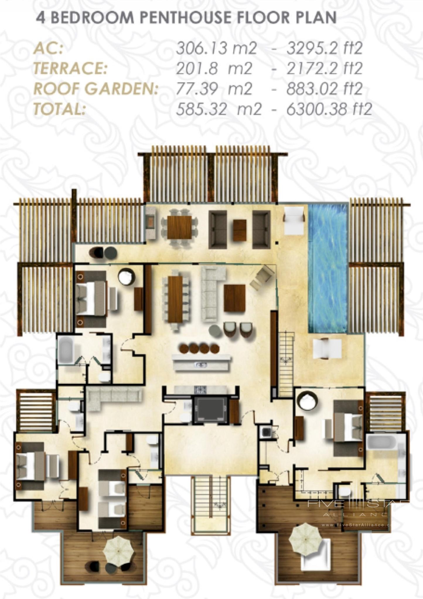 4 Bedroom Penthouse-Top Floor Residence Floor Plan