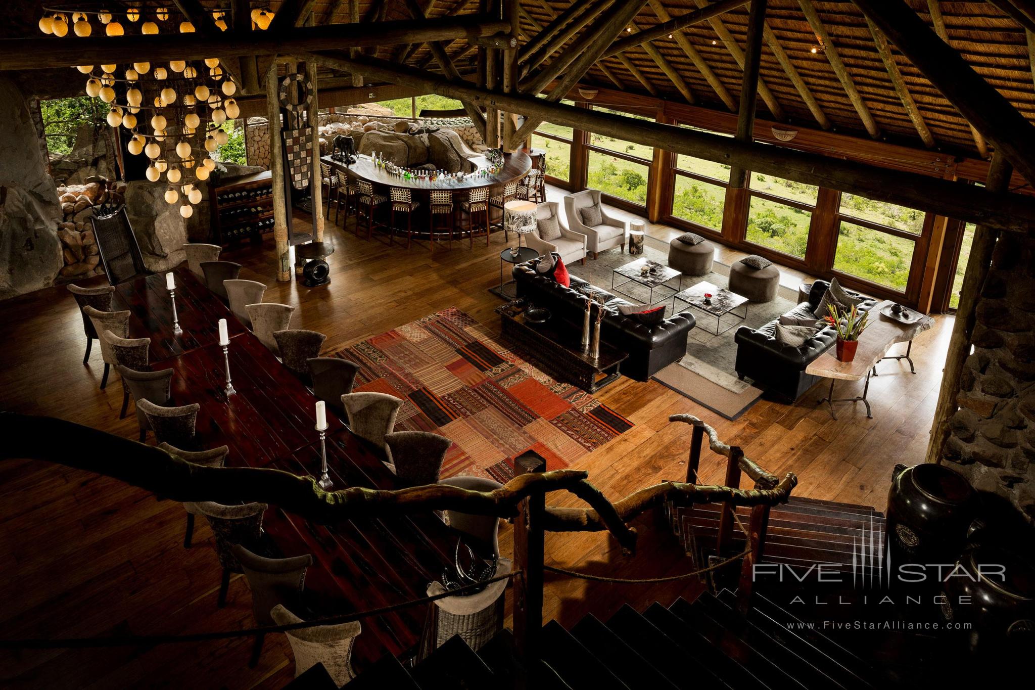 Ulusaba Rock Lodge Lounge and Dining
