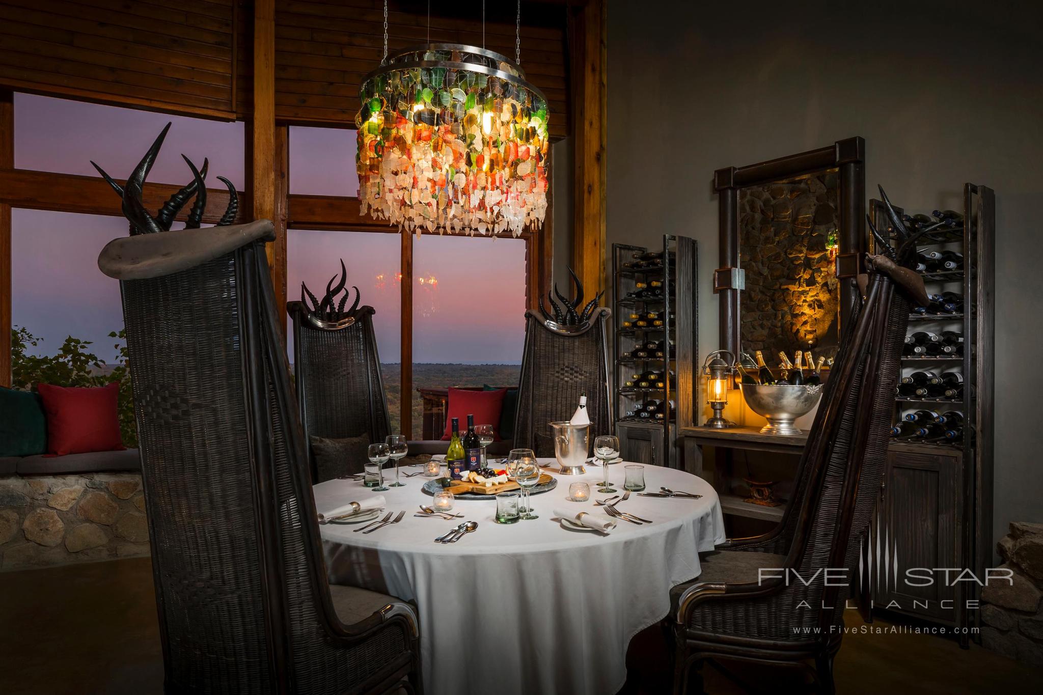 Ulusaba Rock Lodge Wine Testing Room