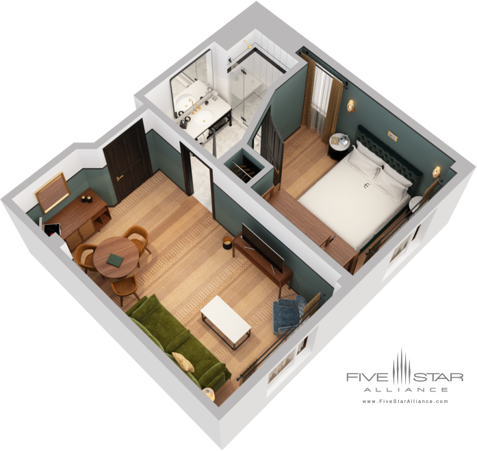 Emeline Corner Suite Floor Plan