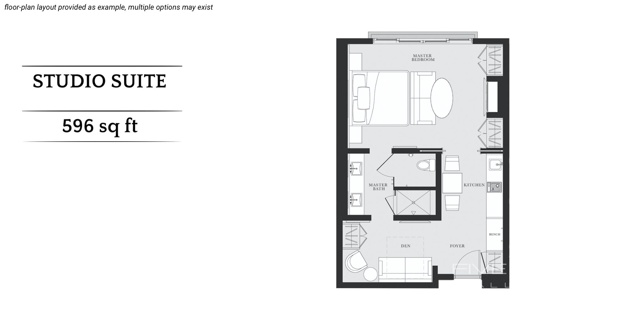 Pendry Park City Studio Suite Floorplan