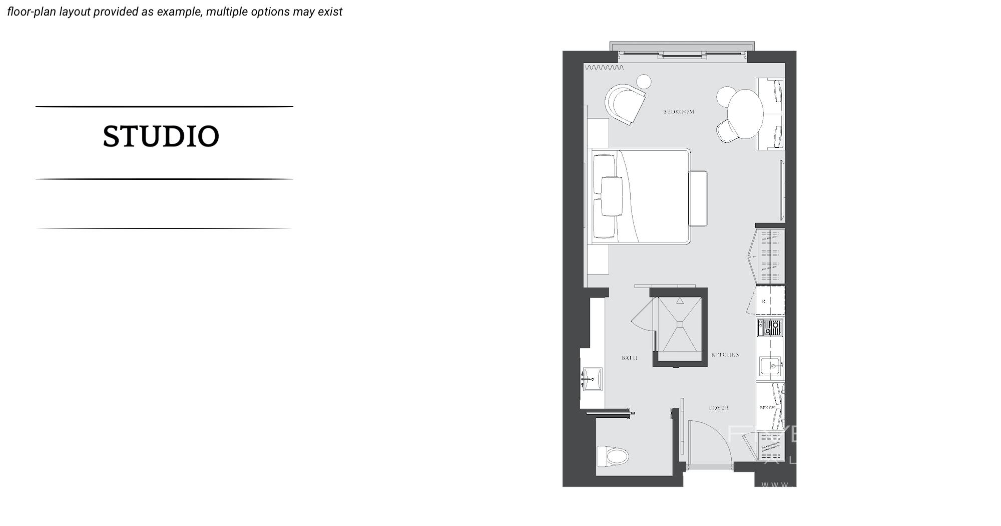Pendry Park City Studio Suite Floorplan