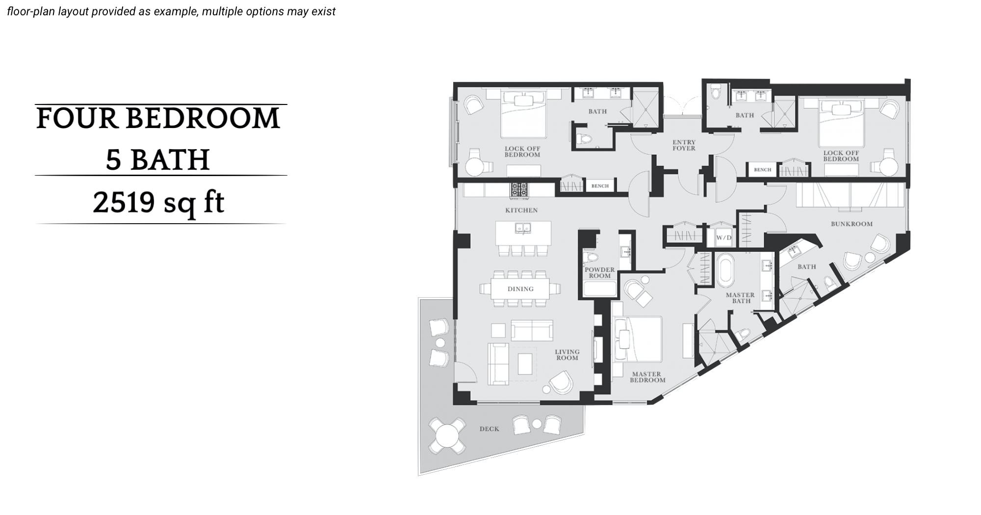 Pendry Park City 4 Bedroom 5 Bath Floorplan