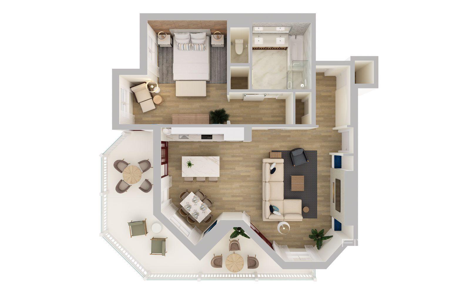 Shore House at The Del OceanFront Residence Floorplan