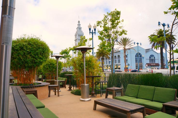 Outdoor Dining patio at Americano Restaurant