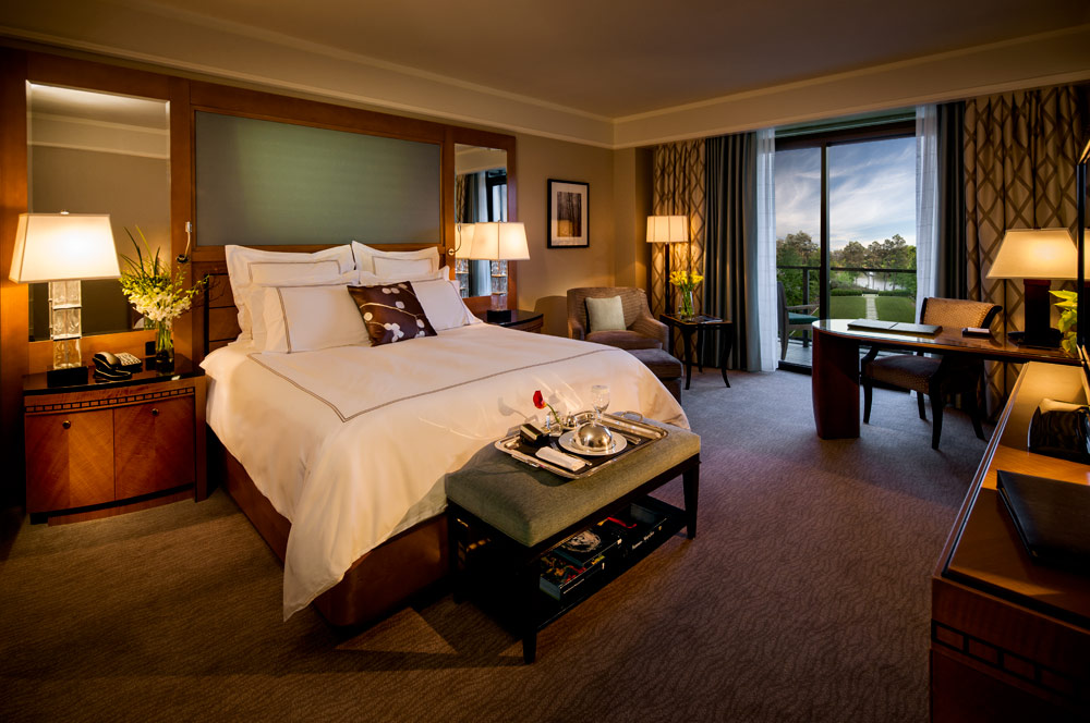 Guest room at the Umstead Hotel and Spa